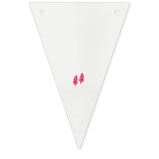 Een paar rode bladeren op een zwarte achtergrond vlaggetjes (Derde vlag)