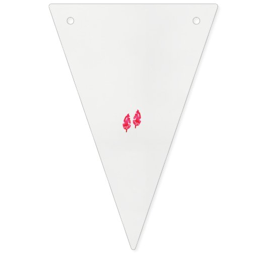 Een paar rode bladeren op een zwarte achtergrond vlaggetjes (Tweede vlag)