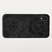 Een paar rozen in het zwart Case-Mate iPhone case (Achterkant (horizontaal))