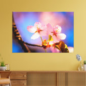 Een paar Sakura-bloemen Canvas Afdruk (Insitu (Woonkamer))