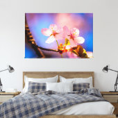Een paar Sakura-bloemen Canvas Afdruk (Insitu (Slaapkamer))