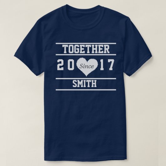 Een paar "Samen sinds.." T-shirt (Design voorkant)