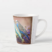 Een paar Schattigee blauwe parkieten Latte Mok (Rechts)