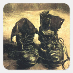 Een paar schoenen - Van Gogh Vierkante Sticker