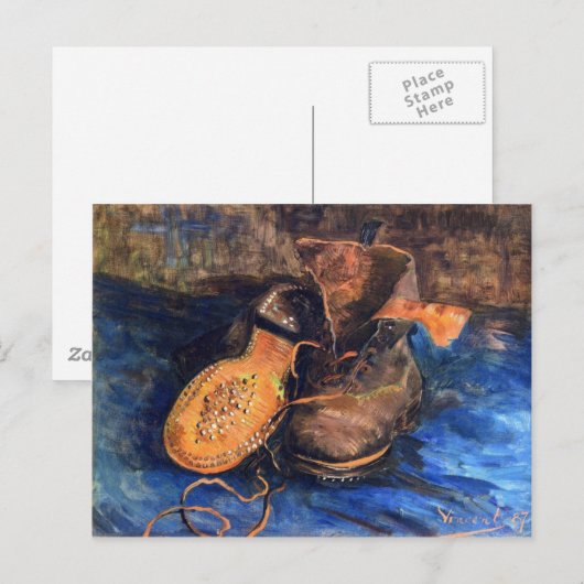Een paar schoenen van Vincent van Gogh 1887 Briefkaart (Voorkant / Achterkant)