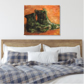 Een paar schoenen van Vincent van Gogh Canvas Afdruk (Insitu (Slaapkamer))