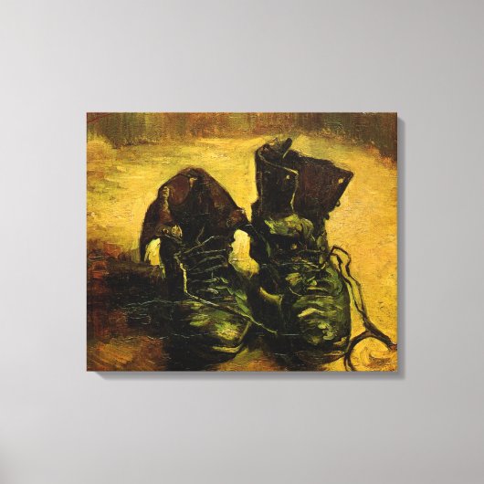 Een paar schoenen van Vincent van Gogh Canvas Afdruk (Voorkant)