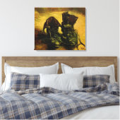 Een paar schoenen van Vincent van Gogh Canvas Afdruk (Insitu (Slaapkamer))