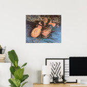 Een paar schoenen van Vincent van Gogh,  kunst Poster (Thuiskantoor)