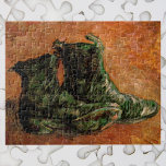 Een paar schoenen van Vincent van Gogh Legpuzzel<br><div class="desc">Een paar schoenen van Vincent van Gogh is een kunstpost van impressionisme, maar het is nog steeds een levensschilderij met een oud paar boerenlaarzen. Over de kunstenaar: Vincent Willem van Gogh was een Post Impressionistische schilder wiens werk het meest opmerkelijk was voor zijn ruige schoonheid, emotionele eerlijkheid en gewaagde kleur....</div>