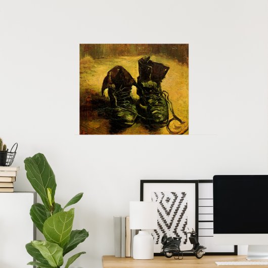 Een paar schoenen van Vincent van Gogh Poster (Thuiskantoor)