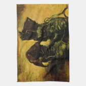 Een paar schoenen van Vincent van Gogh Theedoek (Verticaal)