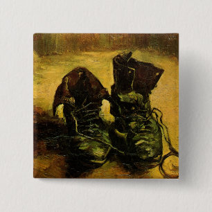 Een paar schoenen van Vincent van Gogh Vierkante Button 5,1 Cm