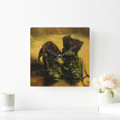 Een paar schoenen van Vincent van Gogh Vierkante Klok (Huis)