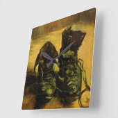 Een paar schoenen van Vincent van Gogh Vierkante Klok (Hoek)