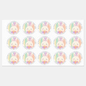 Een paar sterrenregenboogdagen Bedankt voor het ko Labels (Vel)