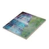 Een paar tuinherinneringen, een  glazen isolator tegeltje (Zijkant)