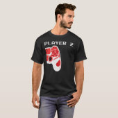 Een paar Valentijn Gamer Player 2 Game Control T-shirt (Voorkant volledig)