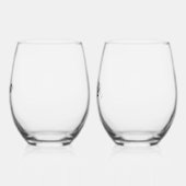 Een paar van jou wijnglas zonder voet (Links)