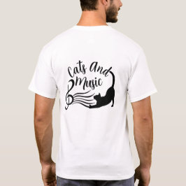 Een paar van mijn favoriete dingen - katten en muz t-shirt