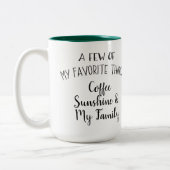 "Een paar van mijn favoriete dingen..." Persoonlij Tweekleurige Koffiemok (Links)