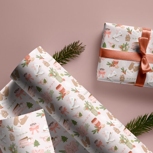 Een paar van mijn favoriete kerstcadeaumonogram cadeaupapier