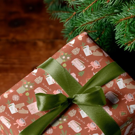 Een paar van mijn favoriete kerstspullen inpakpapier vel