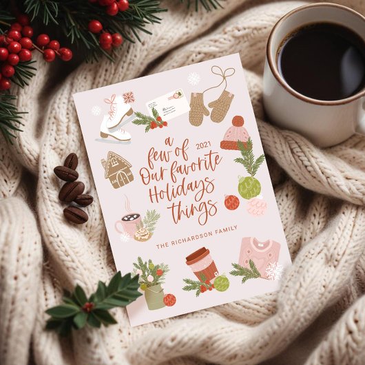 Een paar van onze favoriete kerstdingetjes bleekro feestdagenkaart