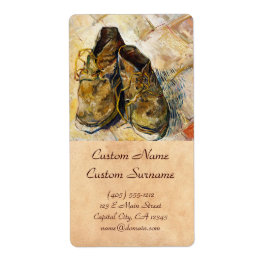 Een Paar van Shoes Vincent van Gogh schilderij Etiket