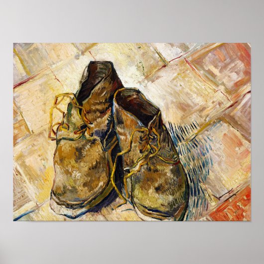 Een Paar van Shoes Vincent van Gogh schilderij Poster (Voorkant)