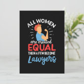 Een paar vrouwen worden advocaat kaart (Staand voorkant)