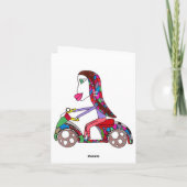 een paar wachten op de bus op een briefkaart (Achterkant)