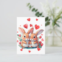 Een paar waterverf konijnen