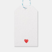 Een paar waterverf konijnen cadeaulabel (Achterkant)