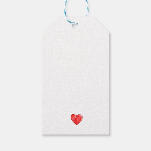 Een paar waterverf konijnen cadeaulabel (Achterkant)