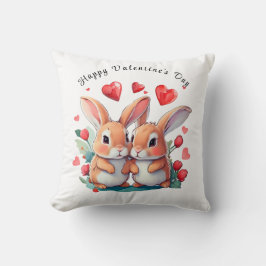 Een paar waterverf konijnen kussen