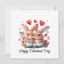 Een paar waterverf konijnen save the date