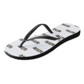 Een paar witte slippers teenslippers (Schuin)