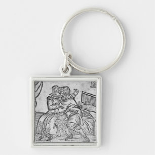 Een paar zoenen, illustratie 'Roxburghe Ballads' Sleutelhanger