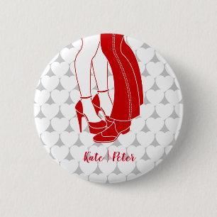 Een paar zoenen op Valentijnsdag Ronde Button 5,7 Cm