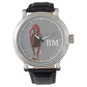 Een paard & aangepaste initialen horloge
