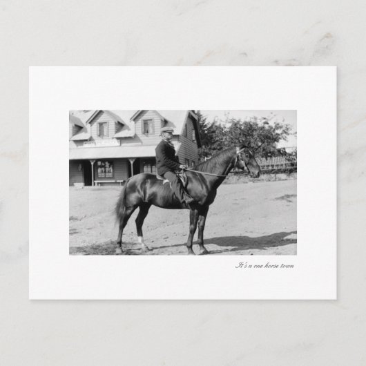 één paard briefkaart (Voorkant)