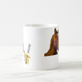 Een paard dat de saxofone wow-mok speelt koffiemok (Center)