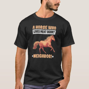 Een paard dat naast de paardensport en paard R woo T-shirt