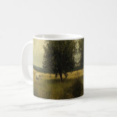 Een paard dat op een veld graast koffiemok (Voorkant links)