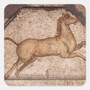 Een paard, detail van Orpheus Charming the Animals Vierkante Sticker