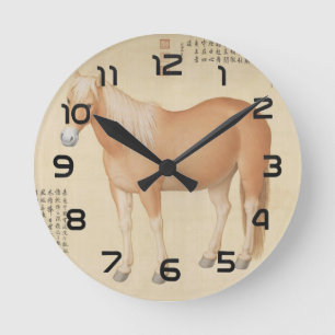 Een paard genaamd Hongyuzuo Fine Art Ronde Klok