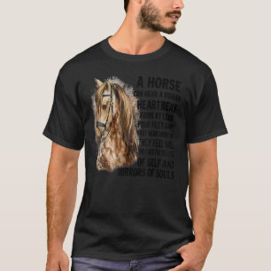 Een paard kan een menselijke hartslag horen van te t-shirt