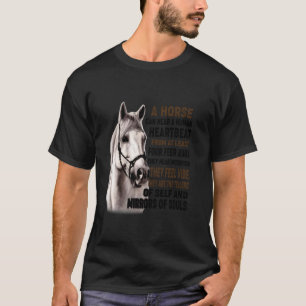 Een paard kan een menselijke hartslag horen van te t-shirt