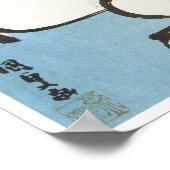 Een paard onder een Willow, Kumisada, 1830 Poster (Hoek)